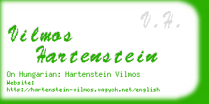 vilmos hartenstein business card